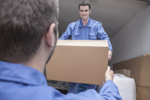 Professional team managing office relocation in Storage Belgravia