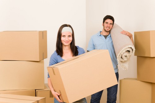 Professional moving team handling items with care.